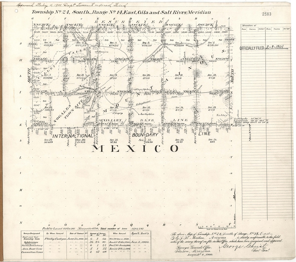 Map of the area dated 1901